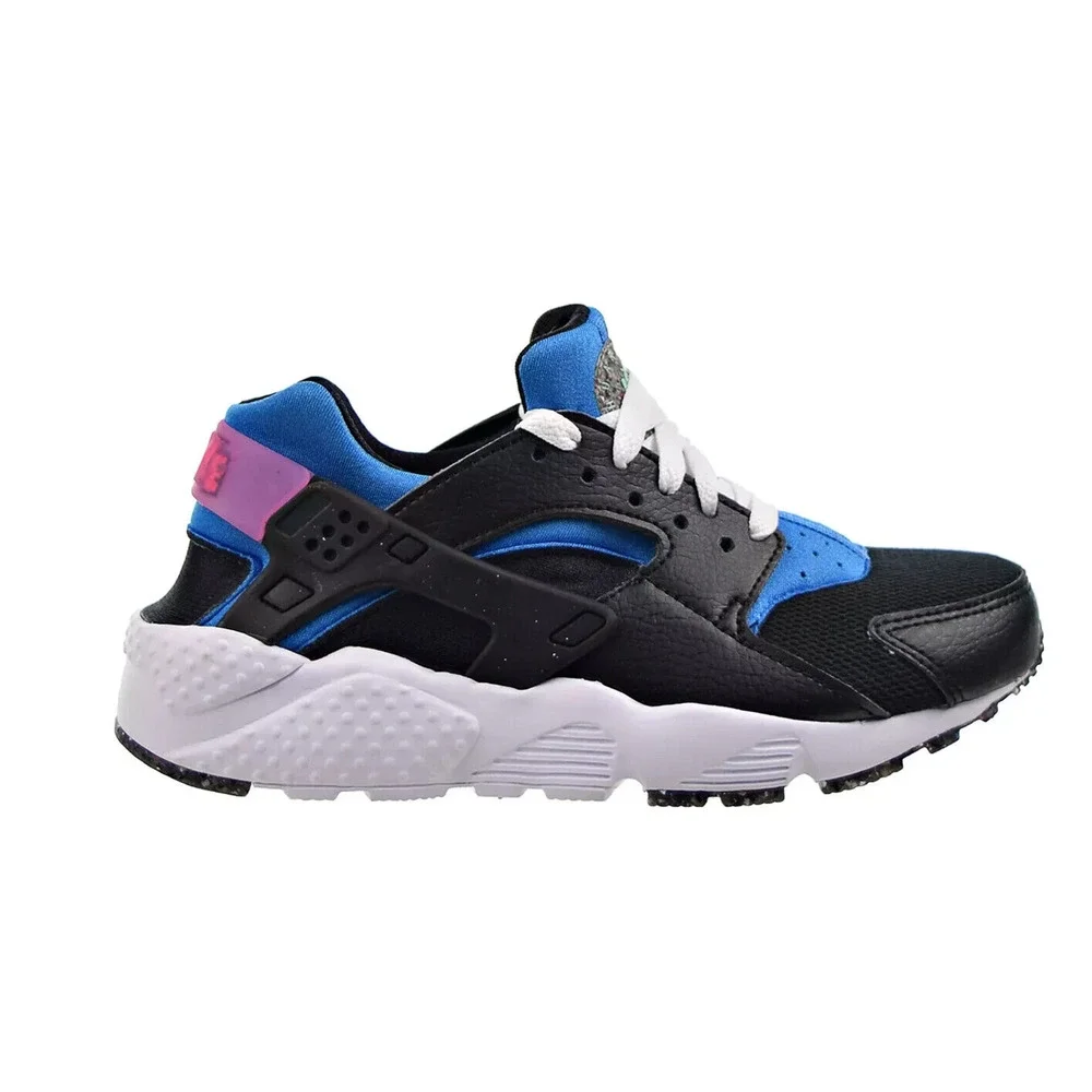 Nike Huarache Run (GS) Big Kids' Shoes Black Blue Pink DR0166-001 Size 4.5 Youth